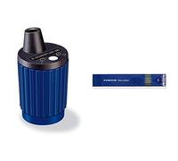 Staedtler Mars 502, Taille-mine à réservoir pour les mines de 2 mm, Compatible avec le Mars Technico 780 C, Pour un affûtage de mine d'une grande précision, 502 & 200-2B Etui de 12 Mines Graphite 2 mm