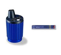 Staedtler Mars 502, Taille-mine à réservoir pour les mines de 2 mm, Compatible avec le Mars Technico 780 C, Pour un affûtage de mine d'une grande précision, 502 & 200-4B Etui de 12 Mines Graphite 2 mm