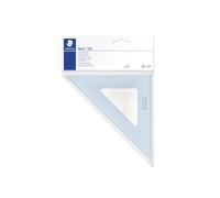 STAEDTLER Mars 567 Équerre de dessin - 45°/45°, 26 cm | Équerre géométrique bleu transparent avec bordure encre de Chine, graduation à partir du bord d'appui, réf. 567 26-45