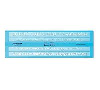 STAEDTLER Mars 572 FL Pochoirs d'écriture - Pochoir pour lettres de l'alphabet, hauteurs 3,5 mm et 5 mm, plastique bleu transparent, pour fineliners, peinture et tableau - 572 FL