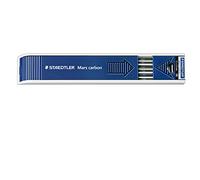 Staedtler Mars carbone 200-B Recharge Lot de 12mines 2mm pour Technico Porte-mine d'embrayage crayon 200B
