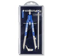 Staedtler Compas technique Mars Comfort 552 - à réglage rapide, rallonge, Ø 58,5 cm, Bleu/argent