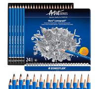 Staedtler Crayons Mars Lumograph, étui métallique de 24