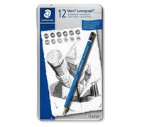 STAEDTLER Mars Lumograph 100 set de crayons graphite, 12 degrés