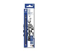 Staedtler Mars Lumograph Black, Crayons graphite 4B enrichis en carbone, Pour artistes et dessinateurs, Étui carton avec 12 crayons 4B, 100B-4B VE