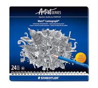 Crayon Mars Lumograph, étui métallique de 24