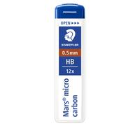 Staedtler Mars Mars micro carbon - Etui de 12 mines HB 0,5 mm pour porte-mines