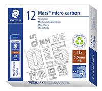 Staedtler Mines graphite Mars Micro 46133 0,5 mm HB pour porte-mines Lot de 12 assortis