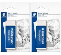 Staedtler Mars Plastic 526 50 - Blister 1 Gomme Blanche Sans Latex (Lot de 2)