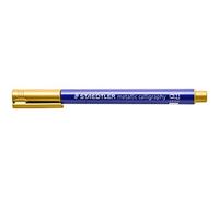 Staedtler Metallic 8325-11 Marqueur calligraphy avec pointe de calligraphie - Largeur de ligne 2,8 mm - Couvre sur papier clair et foncé - Facile à nettoyer des surfaces lisses - 10 stylos - Doré