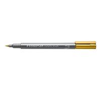 Staedtler Métallic Brush Marqueur pointe pinceau Largeur de ligne 1-6 mm Couverture sur papier clair et foncé Facile à nettoyer sur les surfaces lisses 10 stylos Doré 8321-11