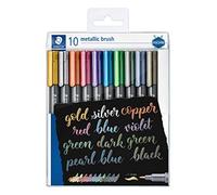 Staedtler Feutre pinceau Metallic Brush – Étui de 10