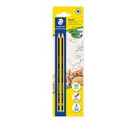 Staedtler Noris 120, Crayons à papier 2H en bois de haute qualité, Étui blister de 2 crayons 2H, 120-4 BK2D