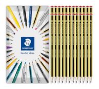 Staedtler Noris 121 Lot de 24 crayons d'école résistants à la casse dans une enveloppe emballage cadeau (Classe HB)