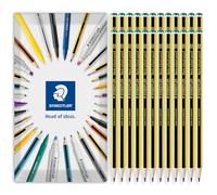 Staedtler Noris 121 Lot de 24 crayons d'école résistants à la casse dans une enveloppe emballage cadeau (Classe 2H)