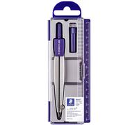 Staedtler Compas 550 50 branche pointe sèche interchangeable réglette graduée mines 2mm étui rigide