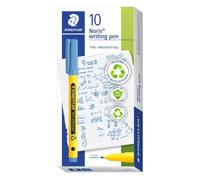 STAEDTLER Noris 307 feutre fin - bleu de Delft, 10 pièces, 0,6 mm | Multicolores, composés à 97 % de plastique recyclé, lavables - à base d'eau - Réf. 307-63
