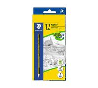 Staedtler Noris Eco, Crayons à papier HB triangulaires de très haute qualité, Fabriqués en bio-matériau innovant, Boîte en carton avec 12 crayons HB, 183-HB VE