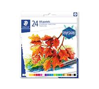 Staedtler Pastels à l'huile 2420 C24 – Qualité pro – Étui carton 24 couleurs
