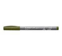 Staedtler - PIGMENT ART - Brush 371 - Feutre - Pointe pinceau - Couleur olive foncé - Lot de 10-371-579