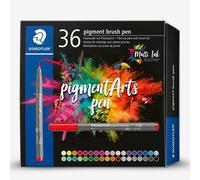 STAEDTLER Pigment Arts Brush Pen - 36 couleurs - Multicolore - Rond - Plastique - Polypropylène (PP) - Encre à base d'eau - Adultes & Enfants