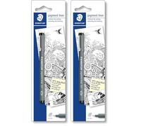 Staedtler Pigment Liner 308 - Blister 1 Feutre Noir Pointe Calibrée 0.1 Mm (Lot de 2)