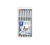 Staedtler Feutres Pigment Liner Colour 0,3 mm encre pigmentée infalsifiable 6 couleurs (30803-SSB6)
