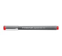 Staedtler Pigment Liner 308 - Feutre Pointe Calibrée 0.5 Mm Rouge | Résistant à l'eau, indélébile, pointe métallique longue - pour règles - Réf. 308 05-2