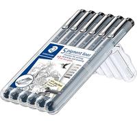 Stylo feutre Staedtler Pigment Liner 308 pointes assorties - Boîte de 6