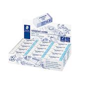 Staedtler Rasoplast Combi 526 Bt - Gomme Blanche Et Bleue Sans Latex 43 X 19 X 13 Mm