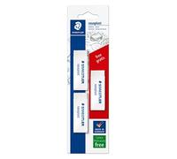 Staedtler Rasoplast, Gommes blanches sans phtalate ni latex, Étui blister avec 3 gommmes, 526 B20 BK3P