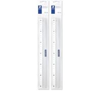 Staedtler Règle en aluminium anti-dérapante de 30 cm, Livrée sous étui plastique, 563 30 cm (Lot de 2)