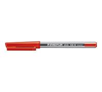 Staedtler stick 430 Stylos à bille - rouge, lot de 10, moyen | Capuchon & clip, compensation de pression anti-fuite - écriture couleur fluide - Art.-Nr. 430 M-2