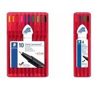 STAEDTLER Stylo feutre Fineliner triplus permanent, étui 10 G