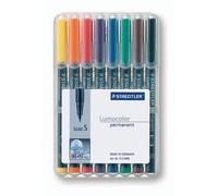 Staedtler - Marqueur permanent Lumocolor 313S - 0,4 mm - étui de 8 assortis