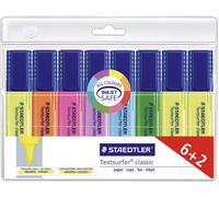 Pack de 6 surligneurs Textsurfer Staedtler + 2 jaunes offerts