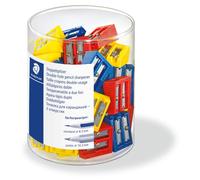 STAEDTLER Taille-crayons double, en plastique, boîte de 50 pour crayons normaux jusqu'à 8,2 mm de diamètre et d'épaisseur - 50 pièces (510 60KP50)