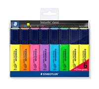 STAEDTLER Textsurfer Classic 364 - Lot de 4 surligneurs en couleurs vintage, pointe biseautée 1-5 mm, encre à base d'eau, grande réserve d'encre, régulation de pression - 364 CWP4