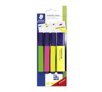 Staedtler Textsurfer Classic 364 — Surligneurs Pack 4 (3+1 offert) Pointe biseautée 1–5 mm Assortis