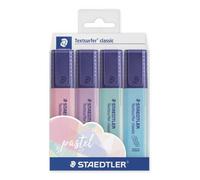 Staedtler Surligneurs Textsurfer Classic – pastel – Pointe biseau 1 à 4 mm – Étui plastique 4