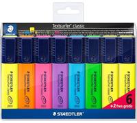 STAEDTLER Textsurfer Classic 364 Surligneurs - lot de 4, couleurs vintage | Pointe biseau 1-5 mm, encre à base d’eau - grande réserve, régulation pression - Art.-Nr. 364 CWP4