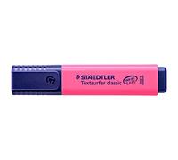 STAEDTLER Textsurfer Classic 364 Surligneurs - rose, lot de 10 | Pointe biseau 1-5 mm, INK·JET SAFE - 97% plastique recyclé, rechargeable - Art.-Nr. 364-23