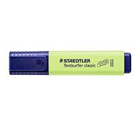 Staedtler Textsurfer Classic, Lot de 10 surligneurs de couleur vert citron, Largeur de trait de 1 à 5 mm, 364 C-305