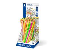 STAEDTLER Textsurfer Dry 128 64 - Présentoir 48 Crayons Surligneurs À Sec Triangulaires Gros Module Assortis