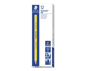 Staedtler Textsurfer Dry, Crayons surligneurs à sec de haute qualité, Pour surlignage sur tout type de papier, Boîte en carton avec 12 crayons surligneurs jaune fluo, 128 64-1 VE