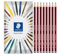 STAEDTLER Tradition Pencil Lot de 8 crayons de dessin, croquis et art technique professionnel dans enveloppe emballage cadeau - Grade 2H