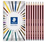 STAEDTLER Tradition Pencil Lot de 8 crayons de dessin, croquis et art technique professionnel dans enveloppe emballage cadeau - Grade 2B