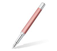 Staedtler Triplus 474, Stylo-plume triangulaire rose de haute qualité, Encre de couleur bleue et pointe de taille fine, 474 F20-3
