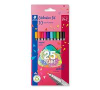 Staedtler - Triplus Fineliner 334 - Blister 10 Feutres Pointe Superfine 0,3 mm Assortis 8 + 2 Offerts - Edition Triplus Anniversaire - 334 Bk10 Ta Multicolore