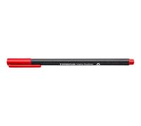 STAEDTLER triplus fineliner 334 - Rouge, 10 pièces, 0,3 mm | Corps triangulaire, effaçable à l'eau - ergonomique, tracé régulier - Réf. 334-2